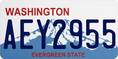 WA license plate AEY2955