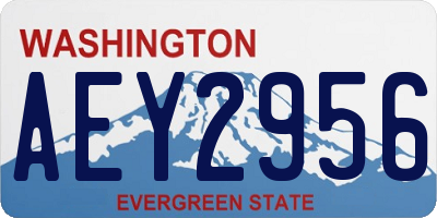 WA license plate AEY2956