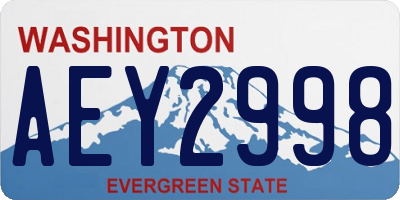WA license plate AEY2998