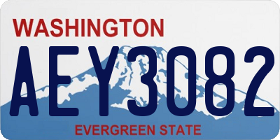 WA license plate AEY3082