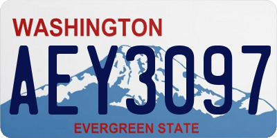 WA license plate AEY3097