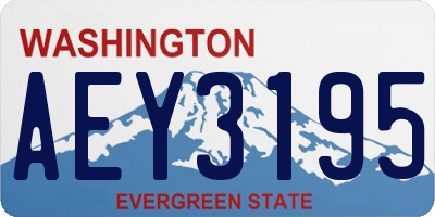WA license plate AEY3195