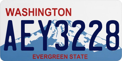 WA license plate AEY3228