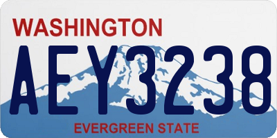 WA license plate AEY3238