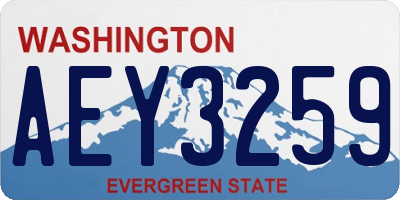 WA license plate AEY3259