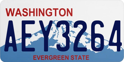 WA license plate AEY3264
