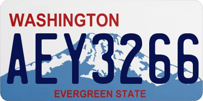 WA license plate AEY3266
