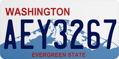 WA license plate AEY3267