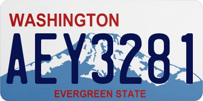 WA license plate AEY3281