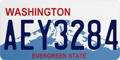 WA license plate AEY3284