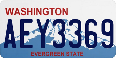 WA license plate AEY3369