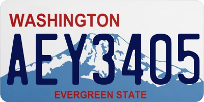 WA license plate AEY3405