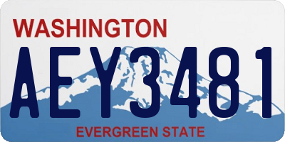 WA license plate AEY3481