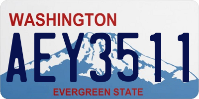 WA license plate AEY3511