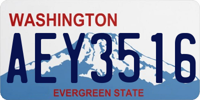 WA license plate AEY3516