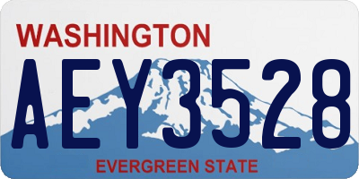 WA license plate AEY3528