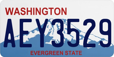 WA license plate AEY3529