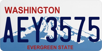 WA license plate AEY3575