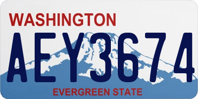 WA license plate AEY3674