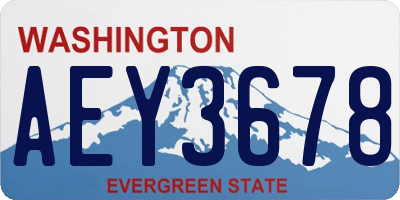 WA license plate AEY3678