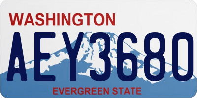 WA license plate AEY3680