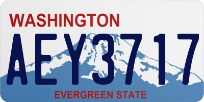WA license plate AEY3717
