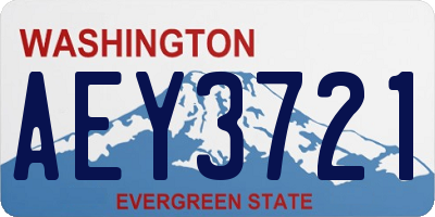 WA license plate AEY3721