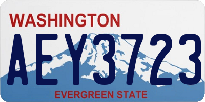 WA license plate AEY3723