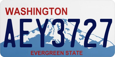 WA license plate AEY3727