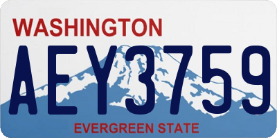 WA license plate AEY3759