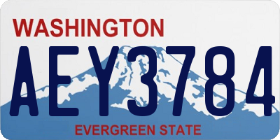 WA license plate AEY3784