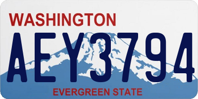 WA license plate AEY3794