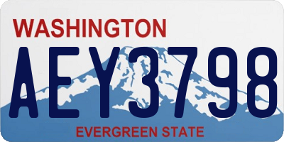 WA license plate AEY3798