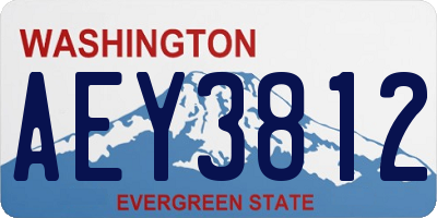 WA license plate AEY3812