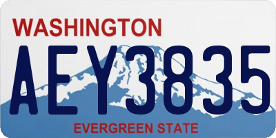 WA license plate AEY3835