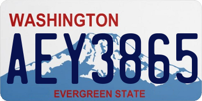 WA license plate AEY3865