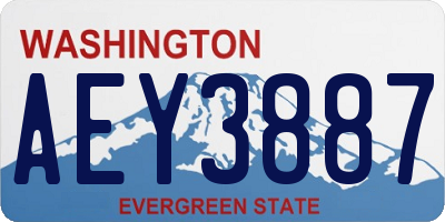WA license plate AEY3887