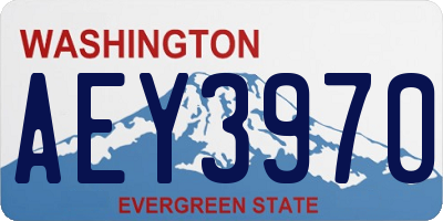 WA license plate AEY3970