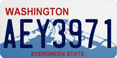 WA license plate AEY3971