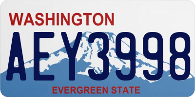 WA license plate AEY3998