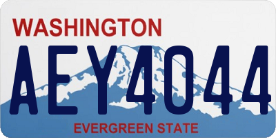 WA license plate AEY4044