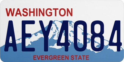 WA license plate AEY4084