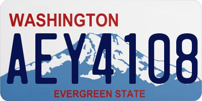 WA license plate AEY4108