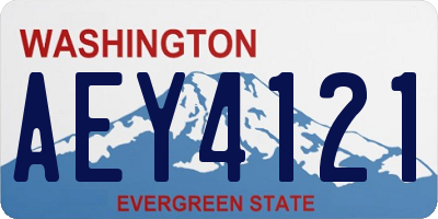 WA license plate AEY4121