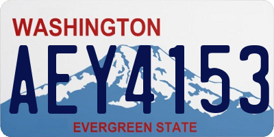 WA license plate AEY4153