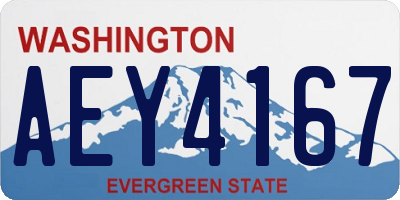 WA license plate AEY4167