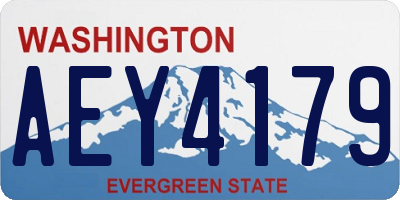 WA license plate AEY4179