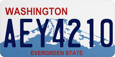WA license plate AEY4210