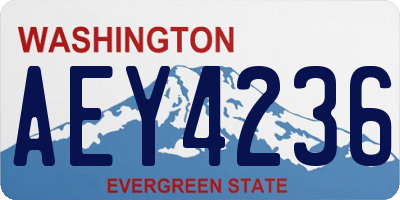 WA license plate AEY4236