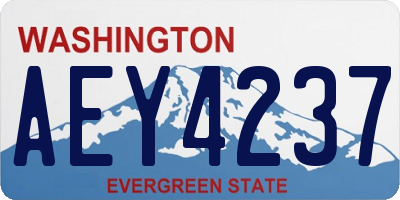 WA license plate AEY4237